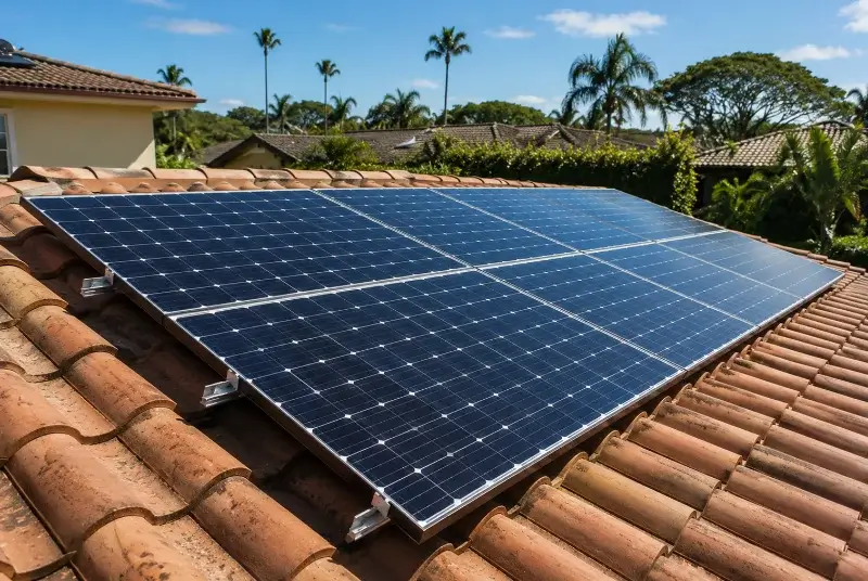 Installation de panneaux solaires à l'Orbrie